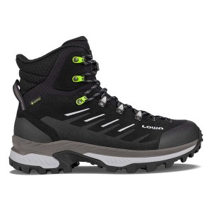 Black / Grey Men Lowa Randir Gtx Mid Travel Shoes | 2814753-NI