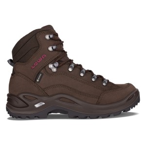 Brown Women Lowa Renegade Gtx Mid Ws Hiking Shoes | 2408913-BP