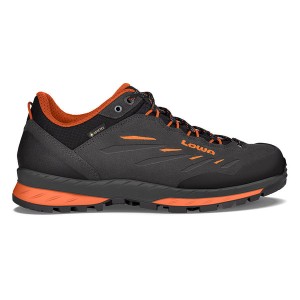 Dark Grey Men Lowa Delago Gtx Lo Travel Shoes | 1497206-HE