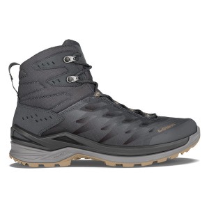 Dark Grey / Brown Men Lowa Ferrox Gtx Mid Hiking Shoes | 3576204-EB