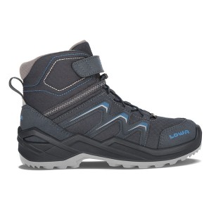 Grey / Blue Kids' Lowa Maddox Warm Gtx Mid Winter Boots | 5198763-TR