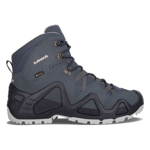 Grey / Blue Men Lowa Zephyr Gtx Mid Hiking Shoes | 4682093-NT