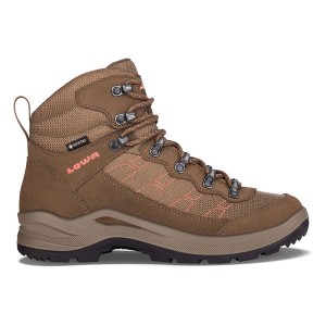 Grey / Brown Women Lowa Taurus Pro Gtx Mid Ws Hiking Shoes | 5067492-KV