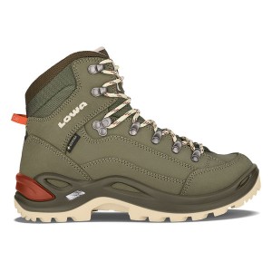 Grey / Green Women Lowa Renegade Gtx Mid Ws Hiking Shoes | 6917458-ZP