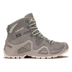 Grey / Mint Women Lowa Zephyr Gtx Mid Ws Hiking Shoes | 7652130-JQ