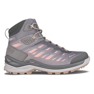 Grey / Rose Women Lowa Ferrox Gtx Mid Ws Hiking Shoes | 8902473-UP