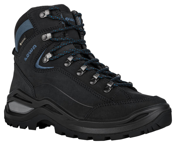 Black / Blue Women Lowa Renegade Evo Gtx Mid Ws Hiking Shoes | 9160543-FS