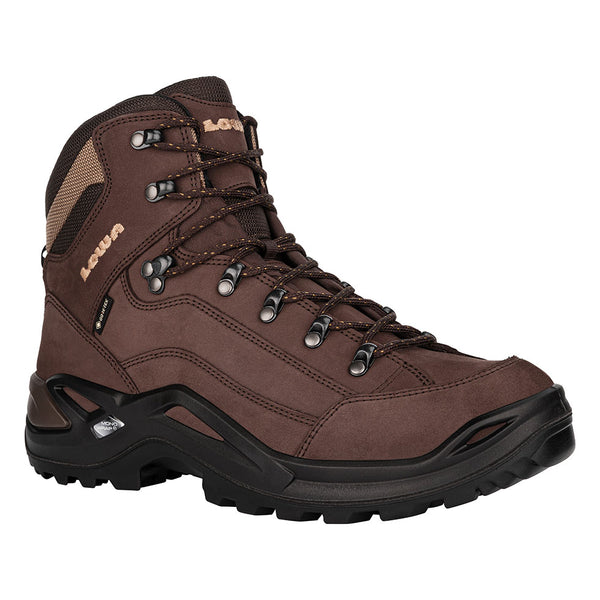 Burgundy Men Lowa Renegade Gtx Mid Hiking Shoes | 7309264-XW