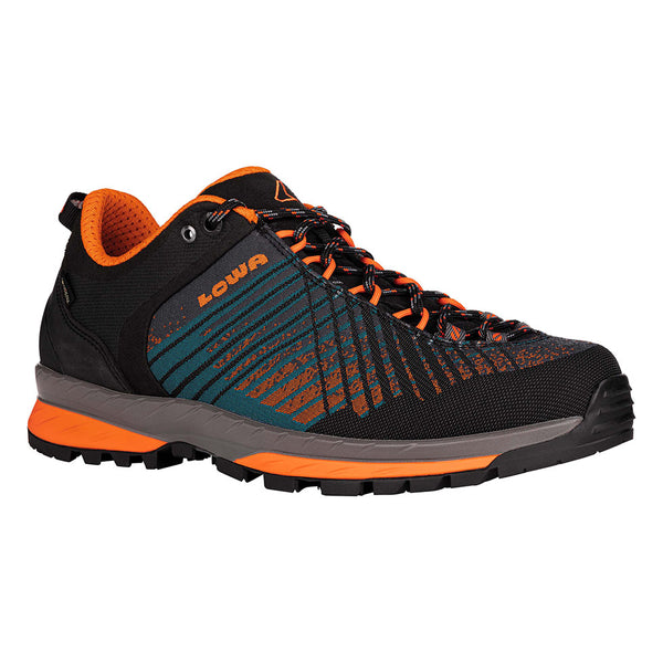 Dark Grey / Orange Men Lowa Carezza Gtx Lo Travel Shoes | 2103875-NA