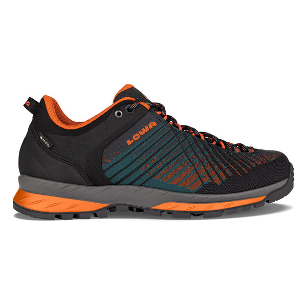 Dark Grey / Orange Men Lowa Carezza Gtx Lo Travel Shoes | 2103875-NA