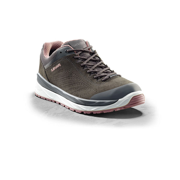 Dark Grey / Rose Women Lowa Malta Gtx Lo Ws Hiking Shoes | 5938402-FG