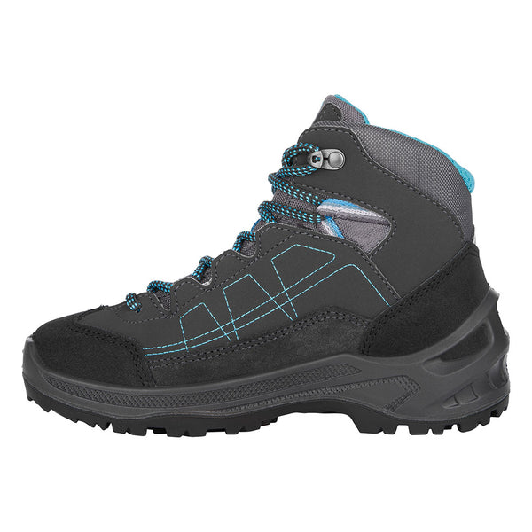 Dark Grey / Turquoise Kids' Lowa Approach Gtx Mid Junior Hiking Shoes | 1096527-EA